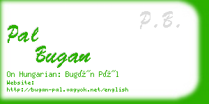 pal bugan business card